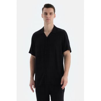Camasa de pijama din amestec de modal cu nasturi