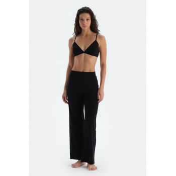 Pantaloni lejeri de pijama cu talie medie
