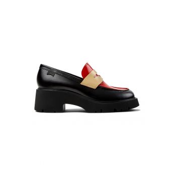 Pantofi loafer de piele cu toc masiv Milah 1159