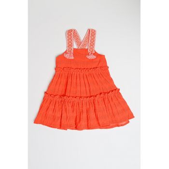 Rochie cu croiala in A si volane