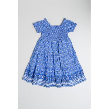 Rochie de bumbac cu insertie elastica