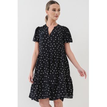 Rochie evazata cu maneci scurte