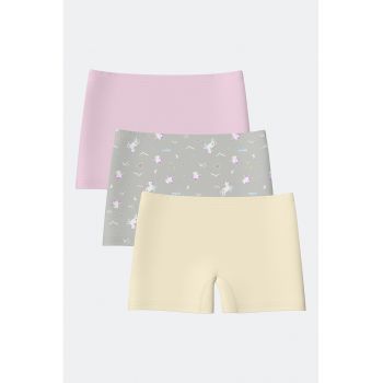 Set de boxeri cu imprimeu cu unicorni - 3 perechi