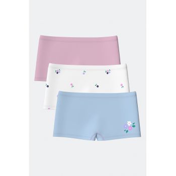 Set de boxeri cu imprimeu floral - 3 perechi