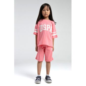 Set de tricou de bumbac si pantaloni scurti - 2 piese