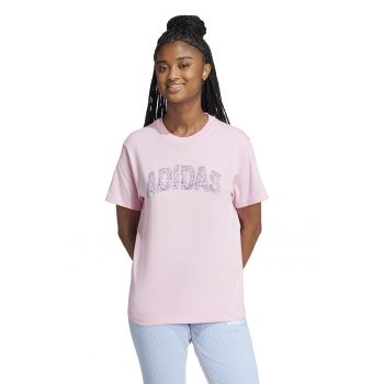 Tricou cu decolteu la baza gatului si imprimeu logo