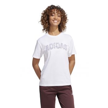 Tricou cu decolteu la baza gatului si imprimeu logo