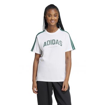 Tricou cu decolteu la baza gatului si imprimeu logo