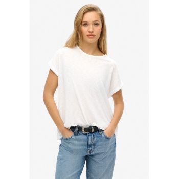 Tricou din amestec de lyocell cu decolteu rotund
