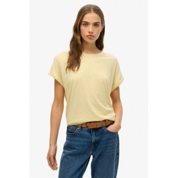 Tricou din amestec de lyocell cu decolteu rotund