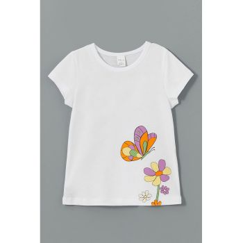 Tricou din bumbac cu model grafic