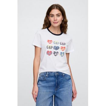 Tricou lejer de bumbac cu logo