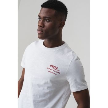 Tricou regular fit cu imprimeu pe spate