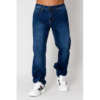 Blugi lungi din denim Regular Dark Blue II 15498 de firma originala