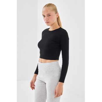 Bluza crop cambrata