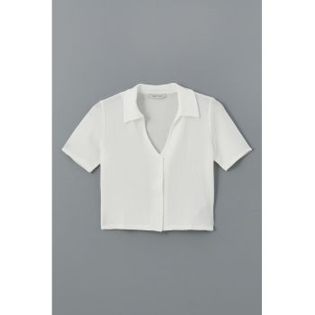 Camasa crop cu nasturi