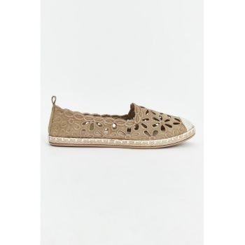 Espadrile cu broderie florala