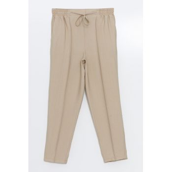 Pantaloni conici cu snur si pliuri