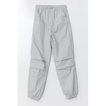 Pantaloni cu talie inalta si buzunare oblice