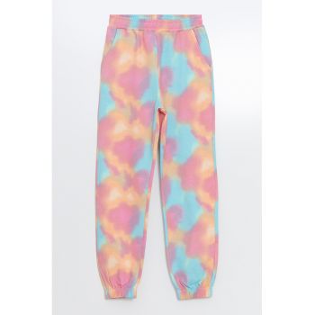 Pantaloni de trening cu model tie-dye