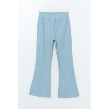 Pantaloni evazati cu talie elastica