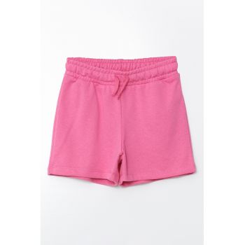 Pantaloni scurti din amestec de bumbac cu snur