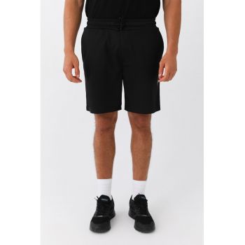 Pantaloni scurti uni cu talie elastica