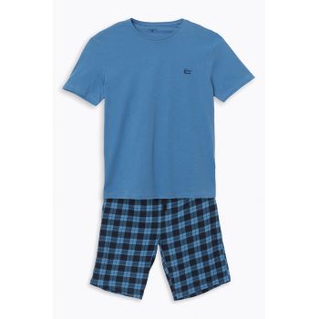 Pijama de bumbac cu pantaloni scurti