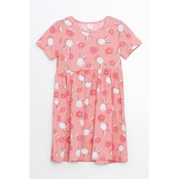 Rochie evazata cu imprimeu