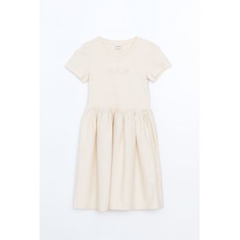 Rochie evazata din amestec de bumbac