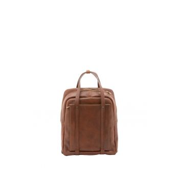 Rucsac unisex de piele cu manere