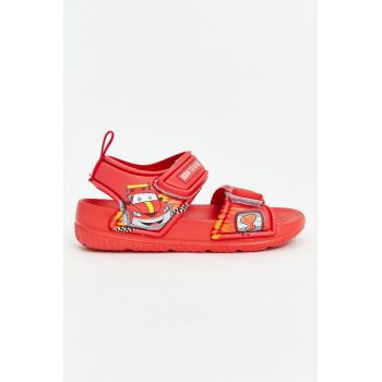 Sandale cu imprimeu si velcro