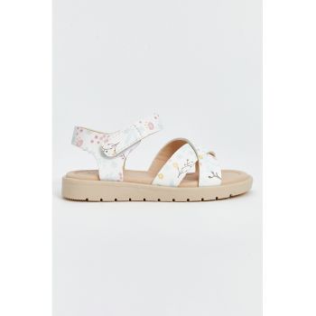 Sandale cu velcro si barete incrucisate