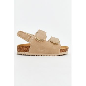 Sandale de piele ecologica cu velcro