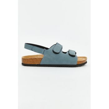 Sandale de piele ecologica cu velcro