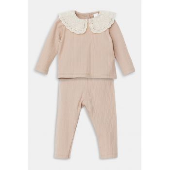Set de bluza de bumbac si pantaloni - 2 piese