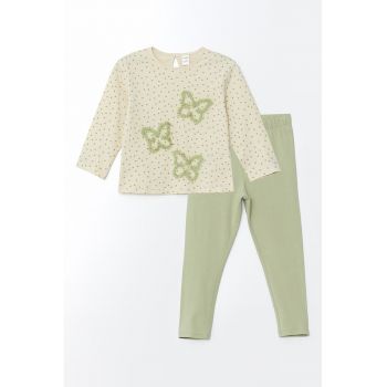 Set de bluza de bumbac si pantaloni - 2 piese