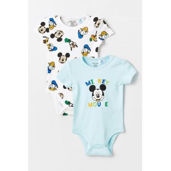 Set de body-uri cu imprimeu Mickey Mouse - 2 piese