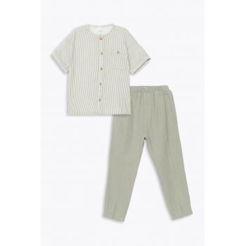 Set de camasa si pantaloni din bumbac