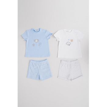 Set de imbracaminte din amestec de bumbac - 4 piese