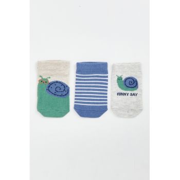 Set de sosete scurte cu imprimeu - 3 perechi