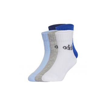 Set de sosete scurte cu model logo - 5 perechi