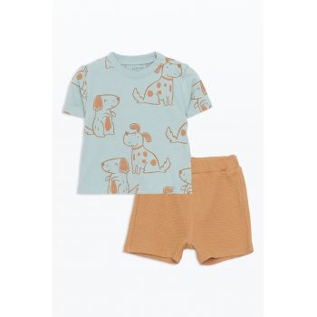 Set de tricou de bumbac si pantaloni scurti - 2 piese