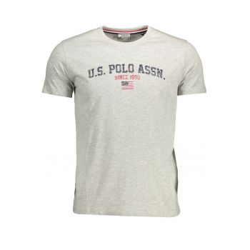 Tricou barbati cu imprimeu cu logo 61504 188 gri