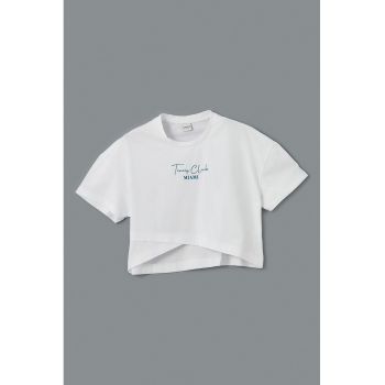 Tricou crop de bumbac