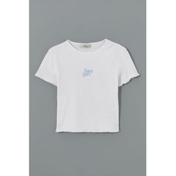 Tricou cu detaliu brodat