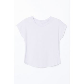 Tricou de bumbac cu decolteu rotund