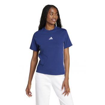 Tricou din bumbac cu decolteu la baza gatului