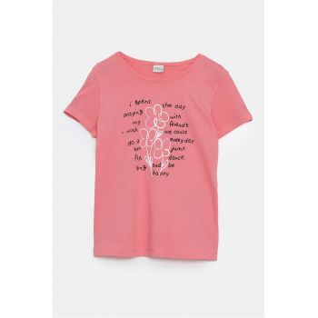 Tricou din bumbac cu decolteu rotund