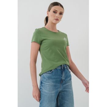 Tricou slim fit cu decolteu rotund